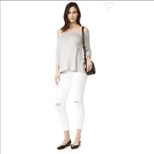Maternity jbrand distressed skinny jeans